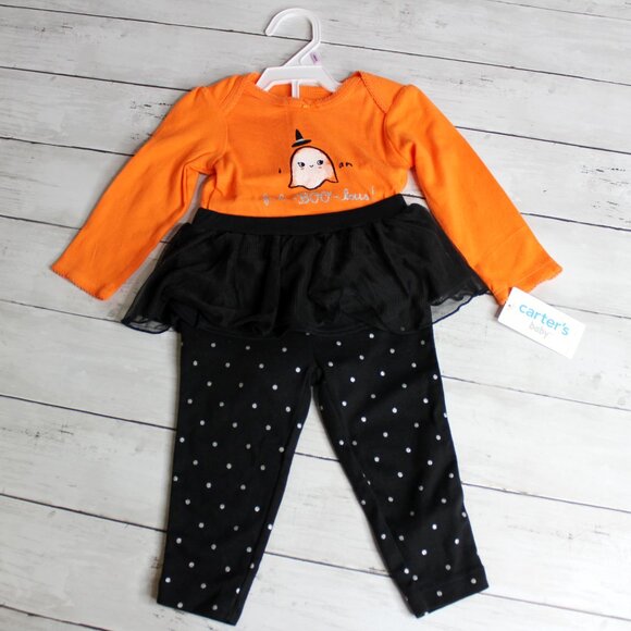 Carter's Halloween Baby Girl's Bodysuit Top Pants Outfit Size 6 Months - Picture 2 of 4
